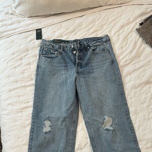 Classic Blue Distressed Women Jeans